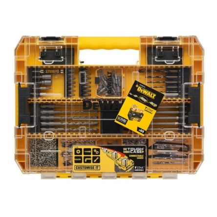 DeWALT 85-Piece SDS Drill Bit Set for Masonry, 25mm Max, 2mm Min, Metal Bits [DT70763-QZ]; 267-6074