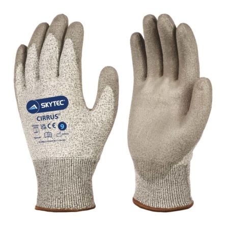 Skytec CIRRUS Grey Nylon Cut Resistant Work Gloves, Size 11, Polyurethane Coating [SKY46]; 267-6293