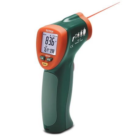 Extech 42510A Mini IR Thermometer, -50°C Min, +650°C Max, ±1 Accuracy, °C and °F Measurements [42510A]; 267-6392