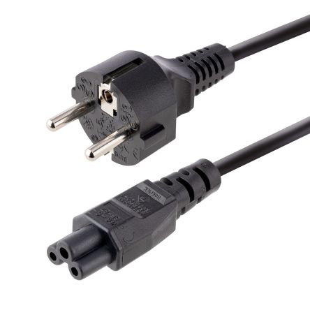 StarTech.com Straight CEE 7/7 Plug to Straight IEC C5 Socket Power Cable, 3m [753E-3M-POWER-LEAD]; 267-7825