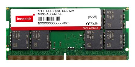 InnoDisk 16 GB DDR5 Laptop RAM, SODIMM, 1.1V [M5S0-AGS2NCVP]; 267-7906