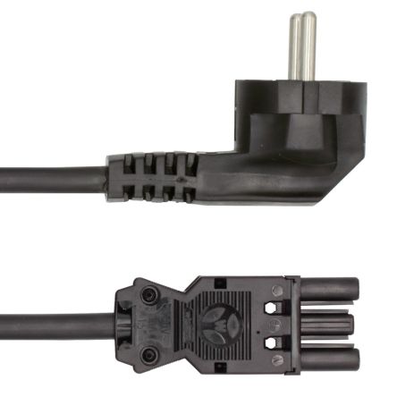 LED2WORK 240100 Series Wieland Connecting Cable GST18i3, L, N, PE-Pole, Female, Cable Mount, 16A [240100-02]; 268-0703
