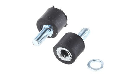 FIBET Cylindrical M4 Anti Vibration Mount, Male to Female Bobbin with 11.7daN Compression Load [F1008VD10-60]; 268-1215