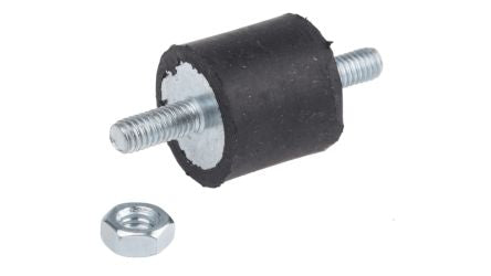 FIBET Cylindrical M4 Anti Vibration Mount, Male to Male Bobbin with 24.6daN Compression Load [F1615VV10-60]; 268-1224