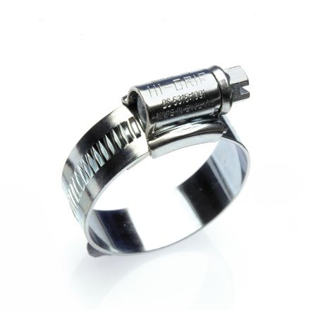 HI-GRIP Mild Steel Slotted Screw Hose Clip, 0.9mm Band Width, 460mm ID [HGZ460BP]; 268-1346