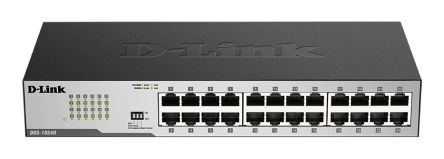 D-Link 24-Port Gigabit Unmanaged Desktop Switch, Unmanaged 24 Port Gigabit Switch, EU [DGS-1024D/E]; 268-1537