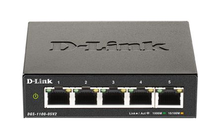 D-Link 5-Port Gigabit Smart Managed Switch, Smart 5 Port Smart Switch, EU [DGS-1100-05V2/E]; 268-1543