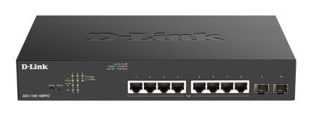 D-Link 10-Port Gigabit Smart Managed Max PoE Switch, Smart 10 Port Smart Switch With PoE EU [DGS-1100-10MPV2/E]; 268-1547