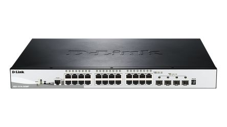 D-Link 28-Port Gigabit Stackable Smart Managed Max PoE Switch with 10G Uplinks, Smart 28 Port Smart Switch With PoE EU [DGS-1510-28XMP/E]; 268-1578