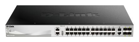 D-Link 30-Port Layer 3 Stackable Managed Switch with 10G Uplinks, Managed 30 Port Network Switch, EU [DGS-3130-30TS/E]; 268-1583
