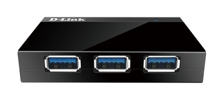 D-Link 4 Port USB 3.0 USB A USB 3.0 Hub, External Power Adapter Powered, 75 x 51 x 14.5mm [DUB-1340/E]; 268-1590