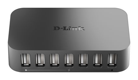 D-Link 7 Port USB 2.0 USB A USB 2.0 Hub, External Power Adapter Powered, 99 x 57 x 25mm [DUB-H7/E]; 268-1593