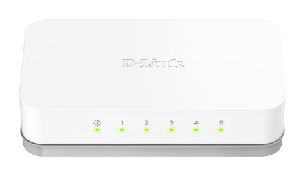 D-Link 5‑Port Fast Ethernet t Easy Desktop Switch, Unmanaged 5 Port Network Switch, EU [GO-SW-5E/E]; 268-1605