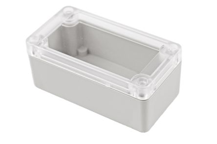 Hammond RP Series Light Grey Polycarbonate General Purpose Enclosure, IP65, Clear Lid, 95 x 50 x 40mm [RP1030C]; 268-1622