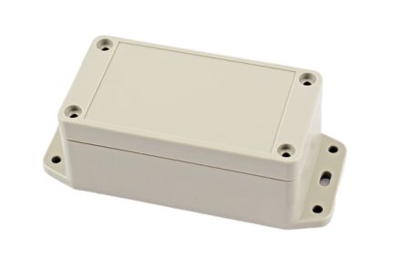 Hammond RP Series Light Grey ABS General Purpose Enclosure, IP65, Flanged, Light Grey Lid, 95 x 50 x 40mm [RP1035BF]; 268-1625