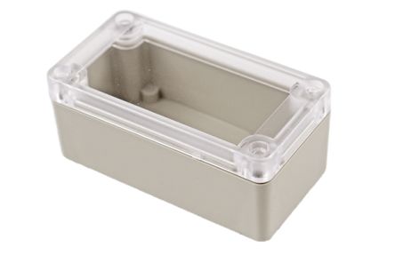 Hammond RP Series Light Grey ABS General Purpose Enclosure, IP65, Clear Lid, 95 x 50 x 40mm [RP1035C]; 268-1627