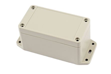 Hammond RP Series Light Grey ABS General Purpose Enclosure, IP65, Flanged, Light Grey Lid, 95 x 50 x 50mm [RP1045BF]; 268-1633