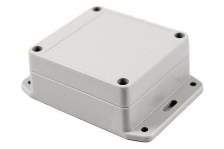 Hammond RP Series Light Grey Polycarbonate General Purpose Enclosure, IP65, Flanged, Light Grey Lid, 85 x 80 x 40mm [RP1050BF]; 268-1637