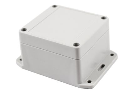 Hammond RP Series Light Grey Polycarbonate General Purpose Enclosure, IP65, Flanged, Light Grey Lid, 85 x 80 x 55mm [RP1060BF]; 268-1646