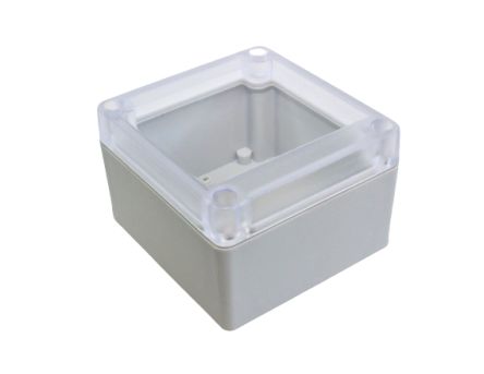 Hammond RP Series Light Grey Polycarbonate General Purpose Enclosure, IP65, Clear Lid, 85 x 80 x 55mm [RP1060C]; 268-1648