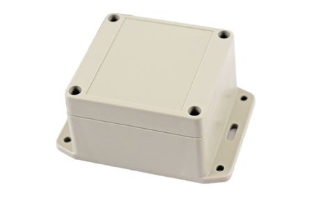 Hammond RP Series Light Grey ABS General Purpose Enclosure, IP65, Flanged, Light Grey Lid, 85 x 80 x 55mm [RP1065BF]; 268-1650