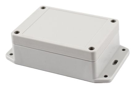 Hammond RP Series Light Grey Polycarbonate General Purpose Enclosure, IP65, Flanged, Light Grey Lid, 105 x 75 x 40mm [RP1080BF]; 268-1654