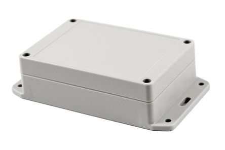 Hammond RP Series Light Grey Polycarbonate General Purpose Enclosure, IP65, Flanged, Light Grey Lid, 125 x 85 x 40mm [RP1120BF]; 268-1670