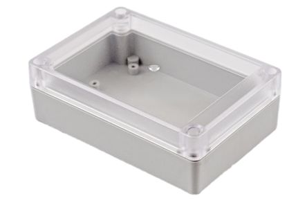 Hammond RP Series Light Grey Polycarbonate General Purpose Enclosure, IP65, Clear Lid, 125 x 85 x 40mm [RP1120C]; 268-1672