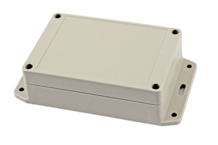 Hammond RP Series Light Grey ABS General Purpose Enclosure, IP65, Flanged, Light Grey Lid, 125 x 85 x 40mm [RP1125BF]; 268-1675
