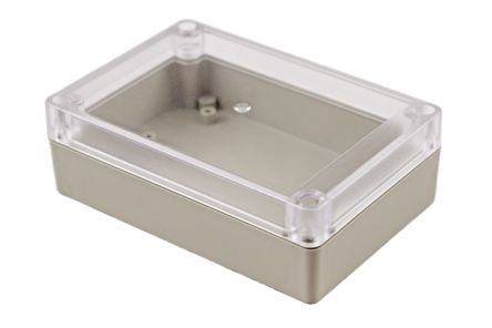 Hammond RP Series Light Grey ABS General Purpose Enclosure, IP65, Clear Lid, 125 x 85 x 40mm [RP1125C]; 268-1677