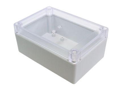 Hammond RP Series Light Grey Polycarbonate General Purpose Enclosure, IP65, Clear Lid, 125 x 85 x 55mm [RP1130C]; 268-1681