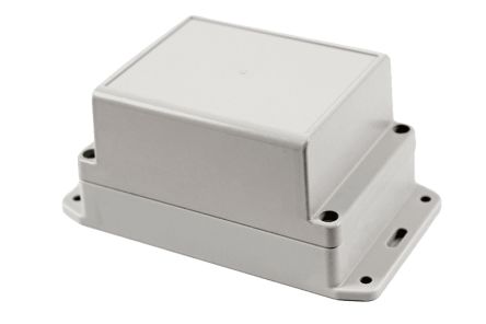 Hammond RP Series Light Grey Polycarbonate General Purpose Enclosure, IP65, Flanged, Light Grey Lid, 125 x 85 x 70mm [RP1140BF]; 268-1685