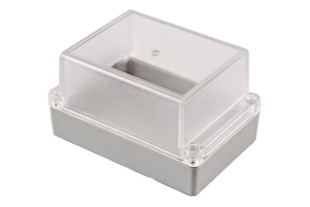 Hammond RP Series Light Grey Polycarbonate General Purpose Enclosure, IP65, Clear Lid, 125 x 85 x 70mm [RP1140C]; 268-1687