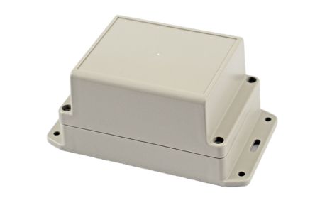 Hammond RP Series Light Grey ABS General Purpose Enclosure, IP65, Flanged, Light Grey Lid, 125 x 85 x 70mm [RP1145BF]; 268-1690