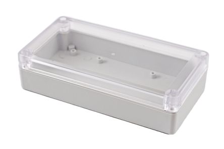 Hammond RP Series Light Grey Polycarbonate General Purpose Enclosure, IP65, Clear Lid, 165 x 85 x 40mm [RP1160C]; 268-1706