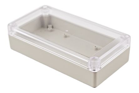 Hammond RP Series Light Grey ABS General Purpose Enclosure, IP65, Clear Lid, 165 x 85 x 40mm [RP1165C]; 268-1710