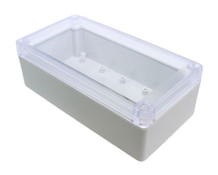 Hammond RP Series Light Grey Polycarbonate General Purpose Enclosure, IP65, Clear Lid, 165 x 85 x 55mm [RP1170C]; 268-1713