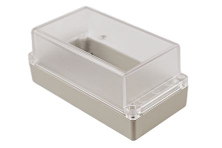 Hammond RP Series Light Grey ABS General Purpose Enclosure, IP65, Clear Lid, 165 x 85 x 70mm [RP1195C]; 268-1735