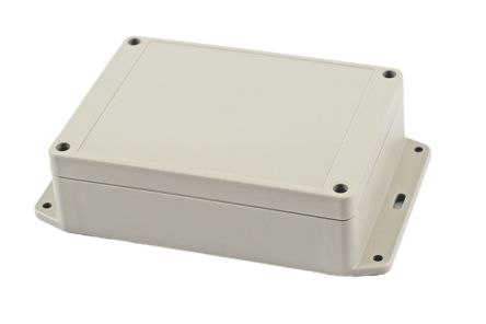 Hammond RP Series Light Grey ABS General Purpose Enclosure, IP65, Flanged, Light Grey Lid, 145 x 105 x 40mm [RP1205BF]; 268-1741