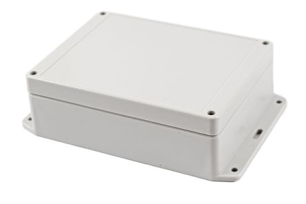 Hammond RP Series Light Grey Polycarbonate General Purpose Enclosure, IP65, Flanged, Light Grey Lid, 165 x 125 x 55mm [RP1230BF]; 268-1755