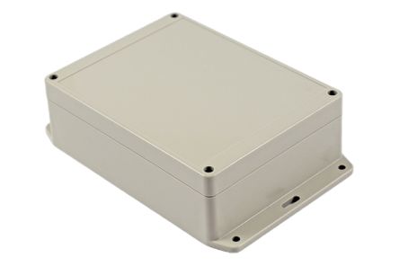 Hammond RP Series Light Grey ABS General Purpose Enclosure, IP65, Flanged, Light Grey Lid, 165 x 125 x 55mm [RP1235BF]; 268-1759