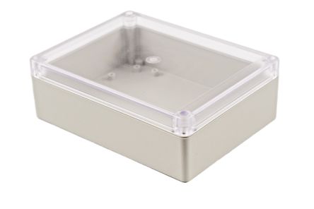 Hammond RP Series Light Grey ABS General Purpose Enclosure, IP65, Clear Lid, 165 x 125 x 55mm [RP1235C]; 268-1761
