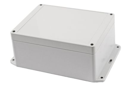 Hammond RP Series Light Grey Polycarbonate General Purpose Enclosure, IP65, Flanged, Light Grey Lid, 165 x 125 x 75mm [RP1240BF]; 268-1763