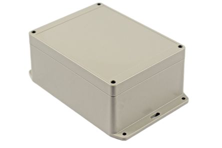 Hammond RP Series Light Grey ABS General Purpose Enclosure, IP65, Flanged, Light Grey Lid, 165 x 125 x 75mm [RP1245BF]; 268-1767