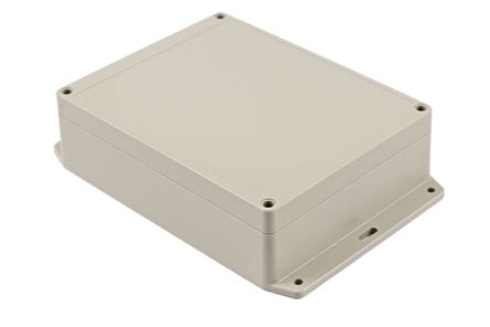 Hammond RP Series Light Grey ABS General Purpose Enclosure, IP65, Flanged, Light Grey Lid, 186 x 146 x 55mm [RP1275BF]; 268-1775
