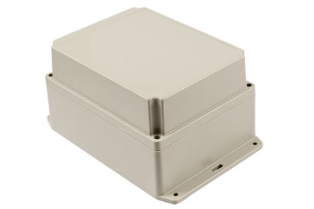 Hammond RP Series Light Grey ABS General Purpose Enclosure, IP65, Flanged, Light Grey Lid, 186 x 146 x 110mm [RP1385BF]; 268-1798