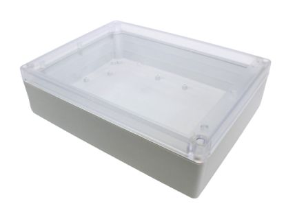Hammond RP Series Light Grey Polycarbonate General Purpose Enclosure, IP65, Clear Lid, 220 x 165 x 60mm [RP1450C]; 268-1802