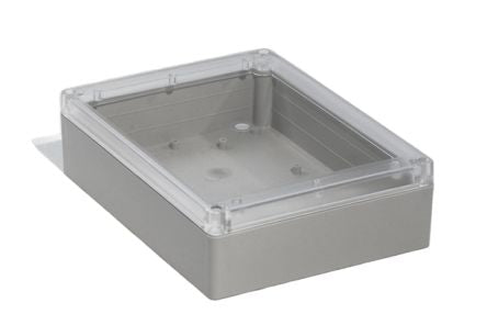 Hammond RP Series Light Grey ABS General Purpose Enclosure, IP65, Clear Lid, 220 x 165 x 60mm [RP1455C]; 268-1803