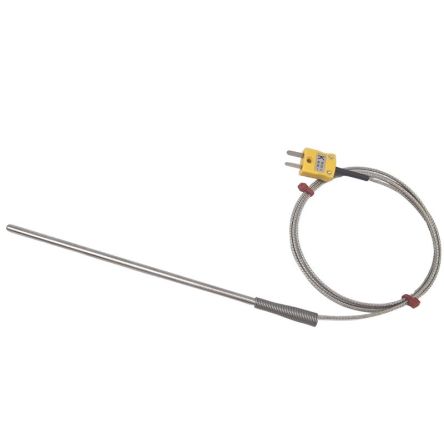 RS PRO Type K Heavy Duty Thermocouple 150mm Length, 4.5mm Diameter, -60°C → +350°C [0]; 268-4437