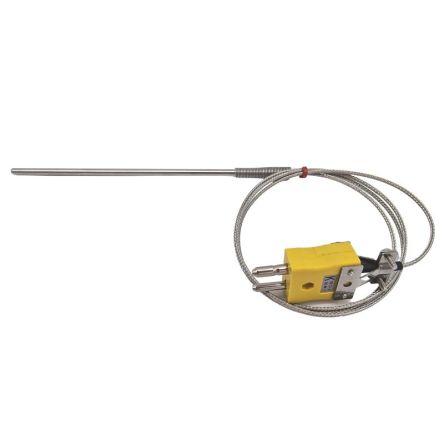 RS PRO Type K Heavy Duty Thermocouple 150mm Length, 4.5mm Diameter, -60°C → +350°C [0]; 268-4440